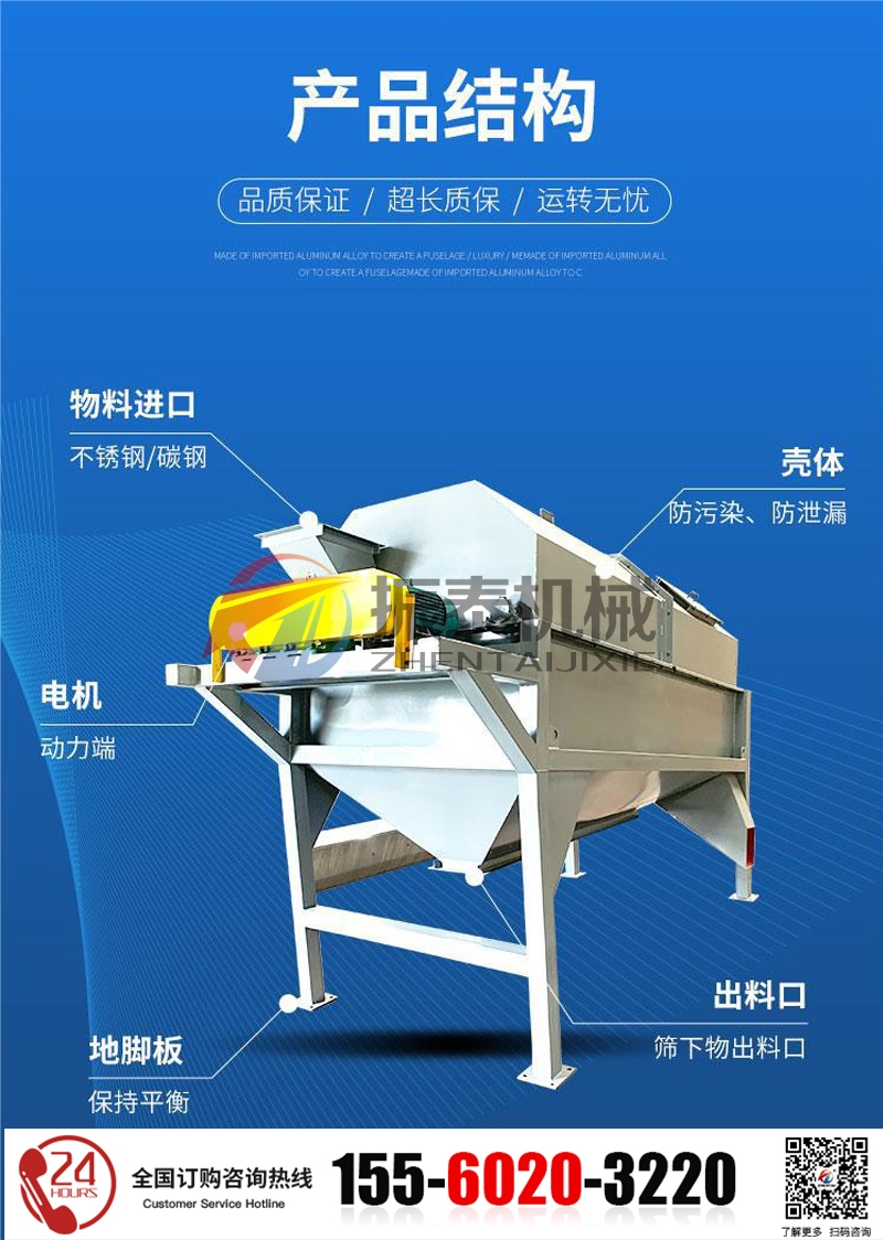 封閉式小型滾筒篩的結(jié)構(gòu)